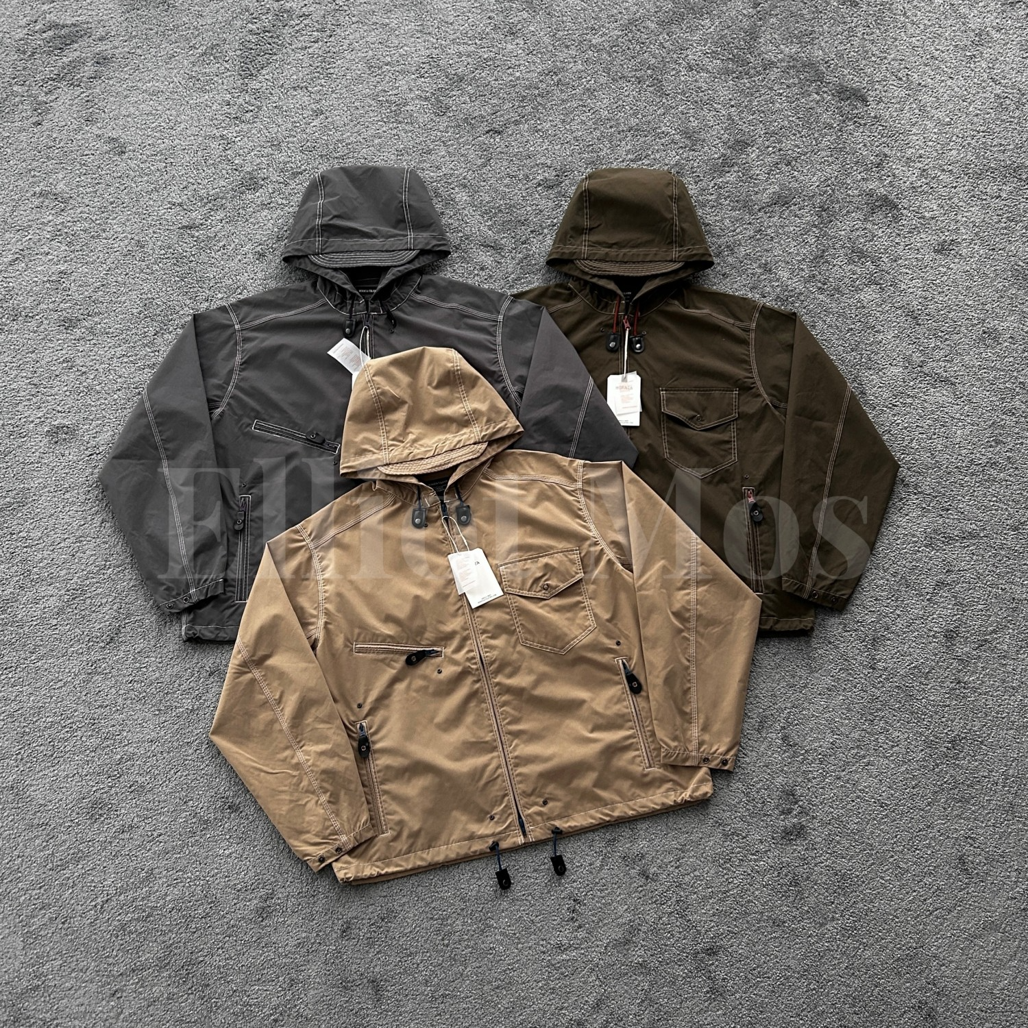 明线嵌线工艺~Hooded Jacke 多口袋户外连帽外套-1401