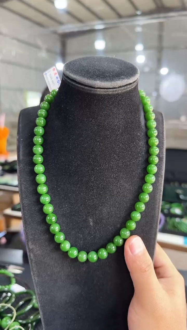 【闪购商品】和田玉（碧玉）项链未镶嵌多样性发一，约10mm