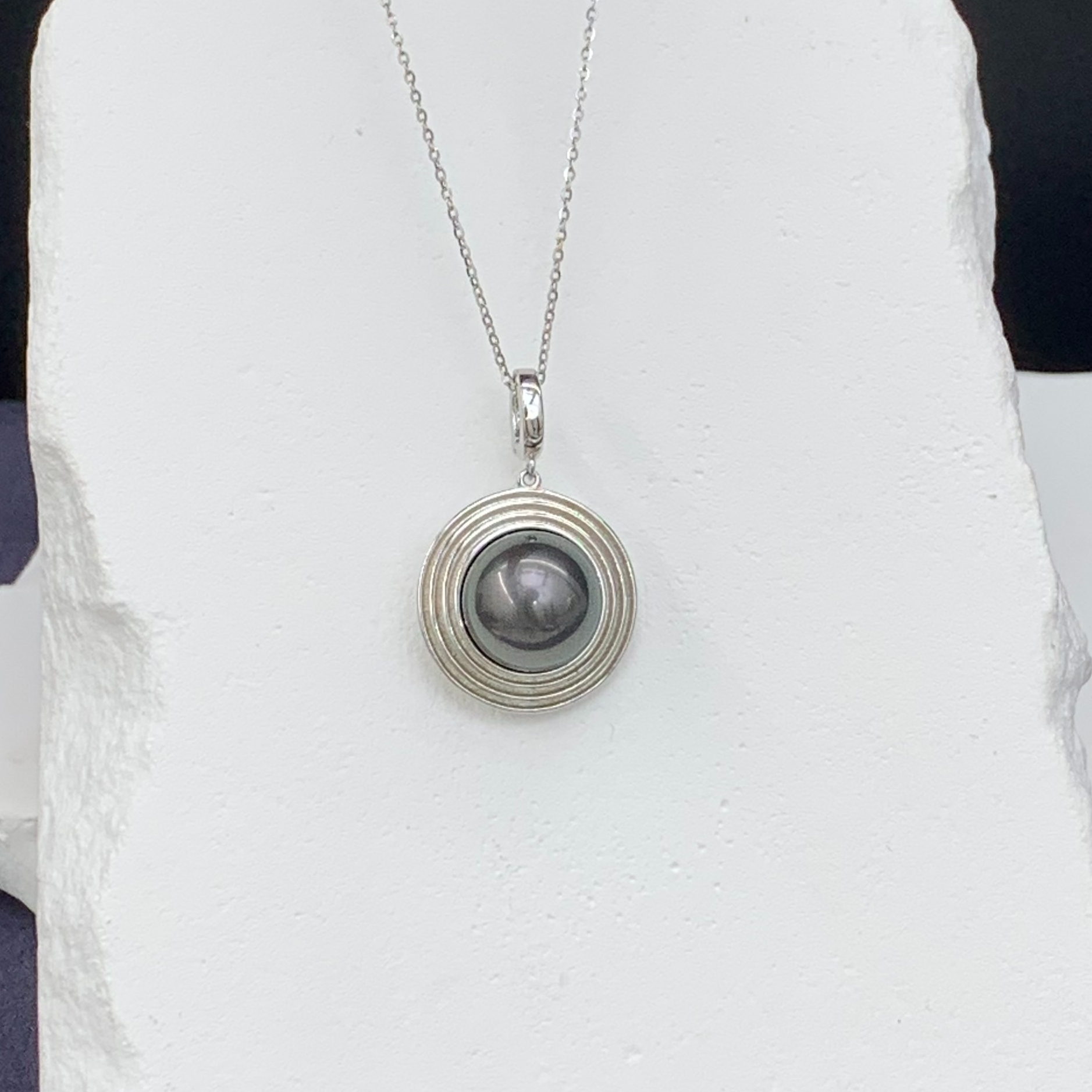 星柠珍珠 海水大溪地黑珍珠 s925银吊坠 时尚款