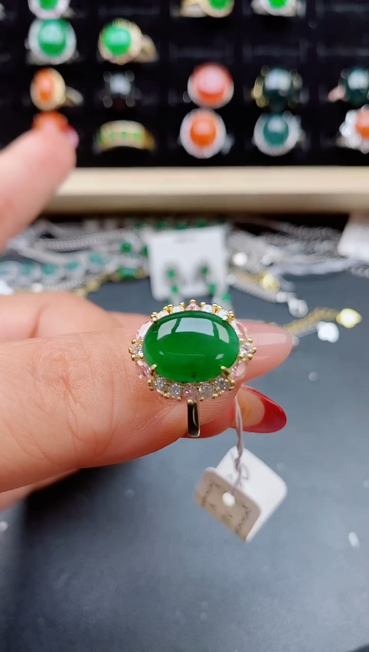 【闪购商品】翡翠戒指银S925镶嵌321321