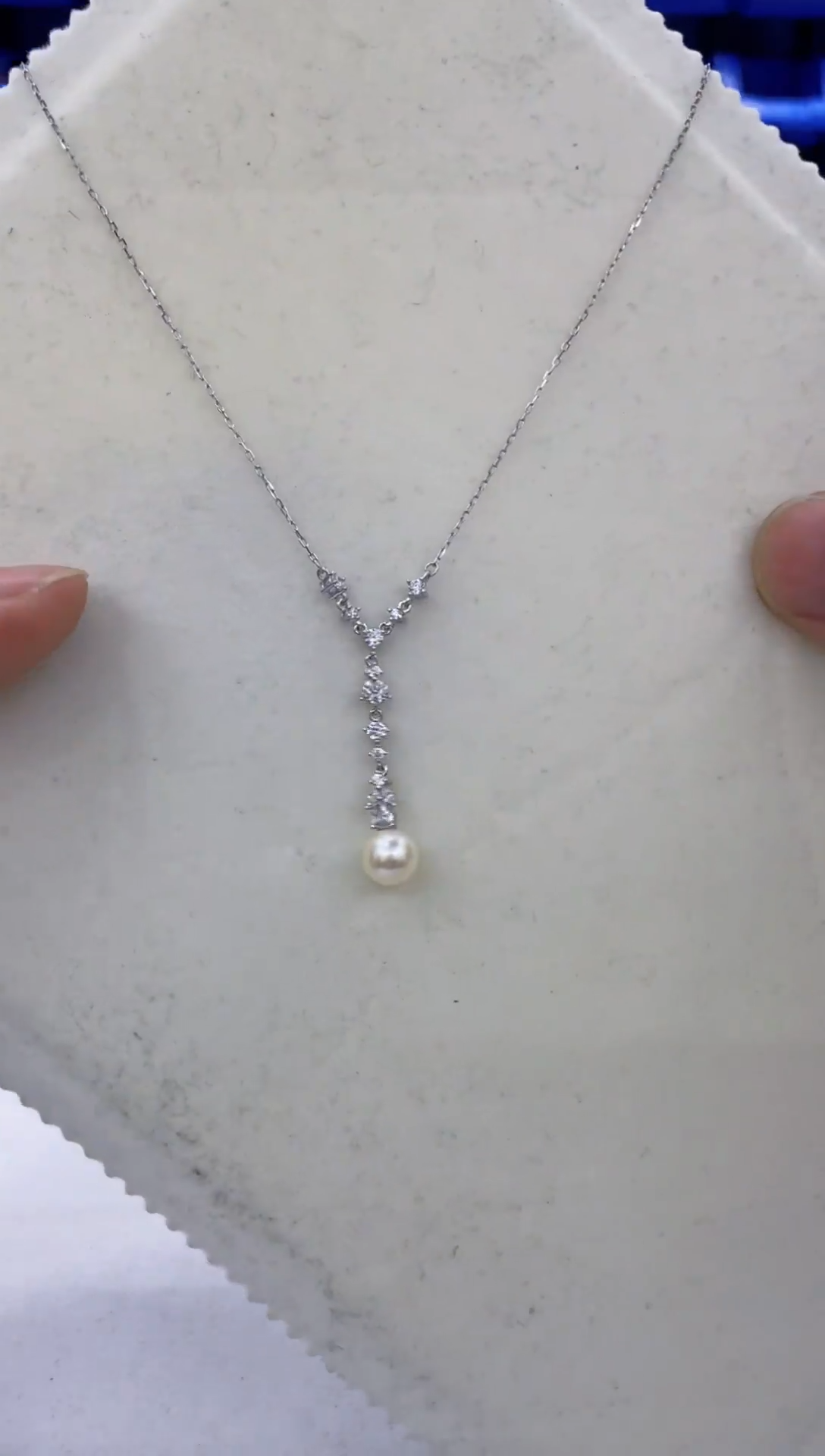 颈饰银S925镶嵌海水珍珠  