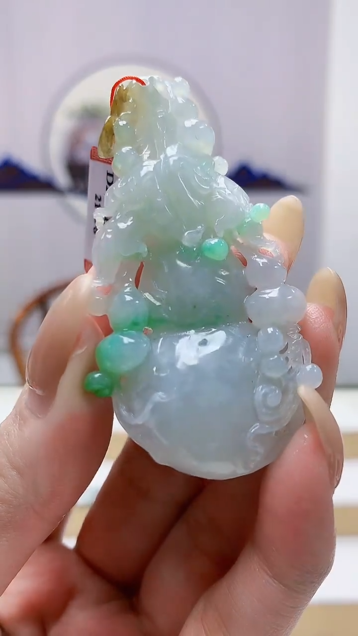 未镶嵌定制翡翠4852MM-毛货挂件157