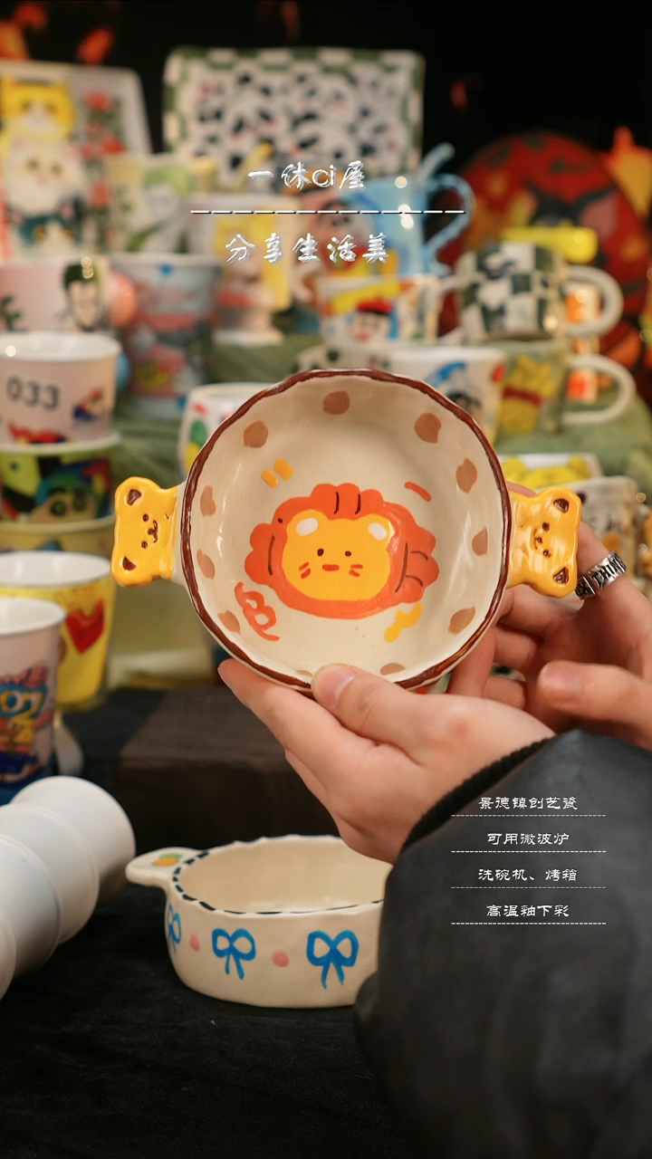 【闪购商品】摆件亲工手绘陶瓷-