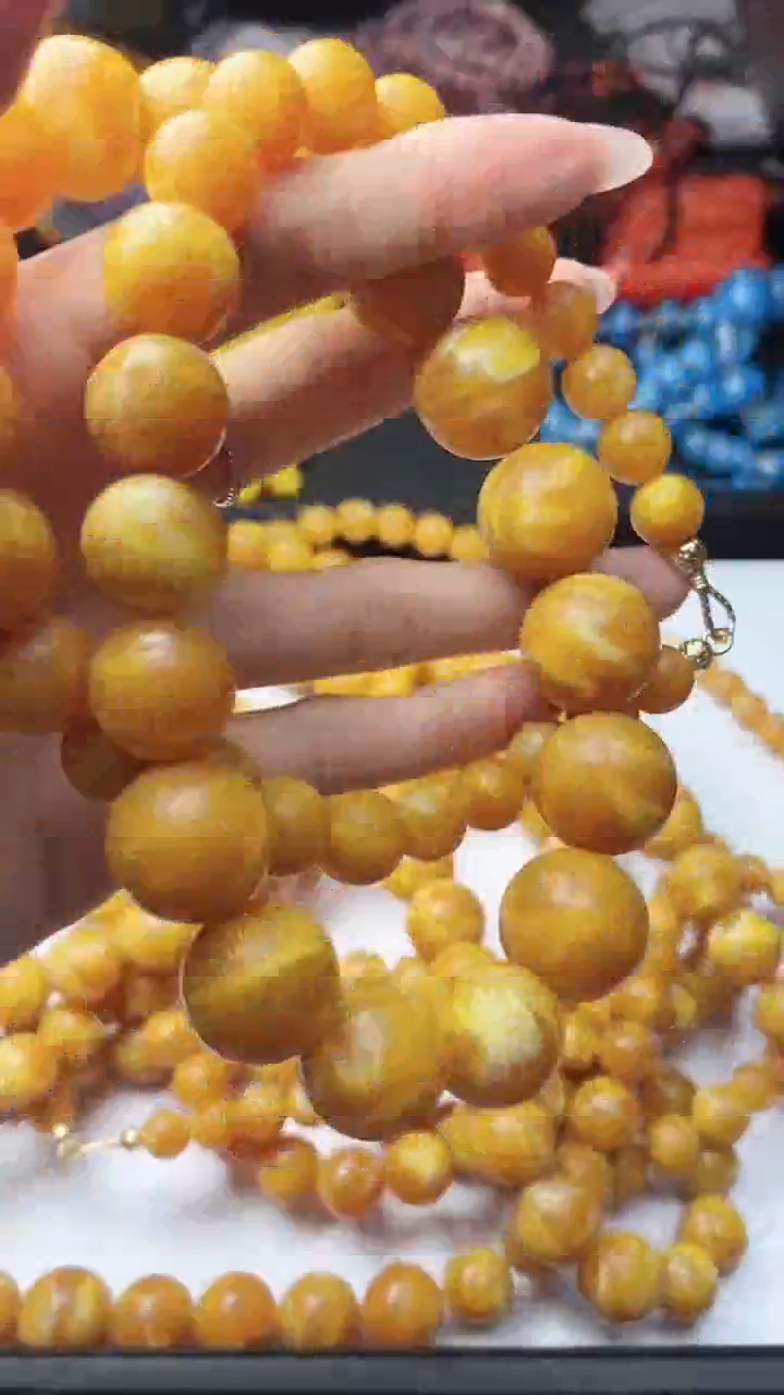 未镶嵌蜜蜡手链140     塔塔链