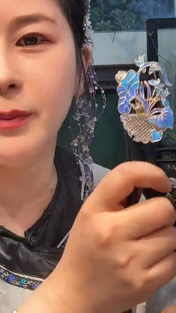 无铜合金非遗点翠饰品