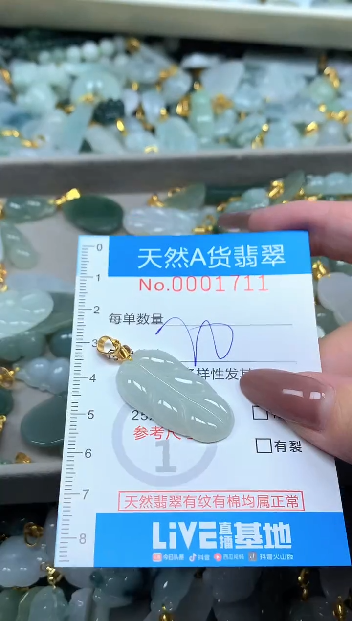 颈饰未镶嵌翡翠净货挂件-1711