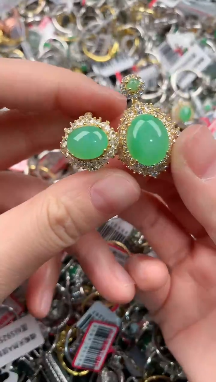 银S925镶嵌戒指翡翠10   1