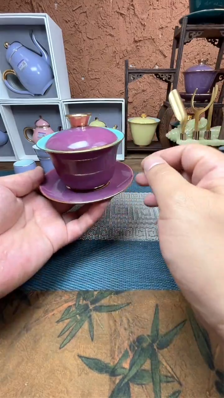 精品紫韵三才盖碗礼盒19