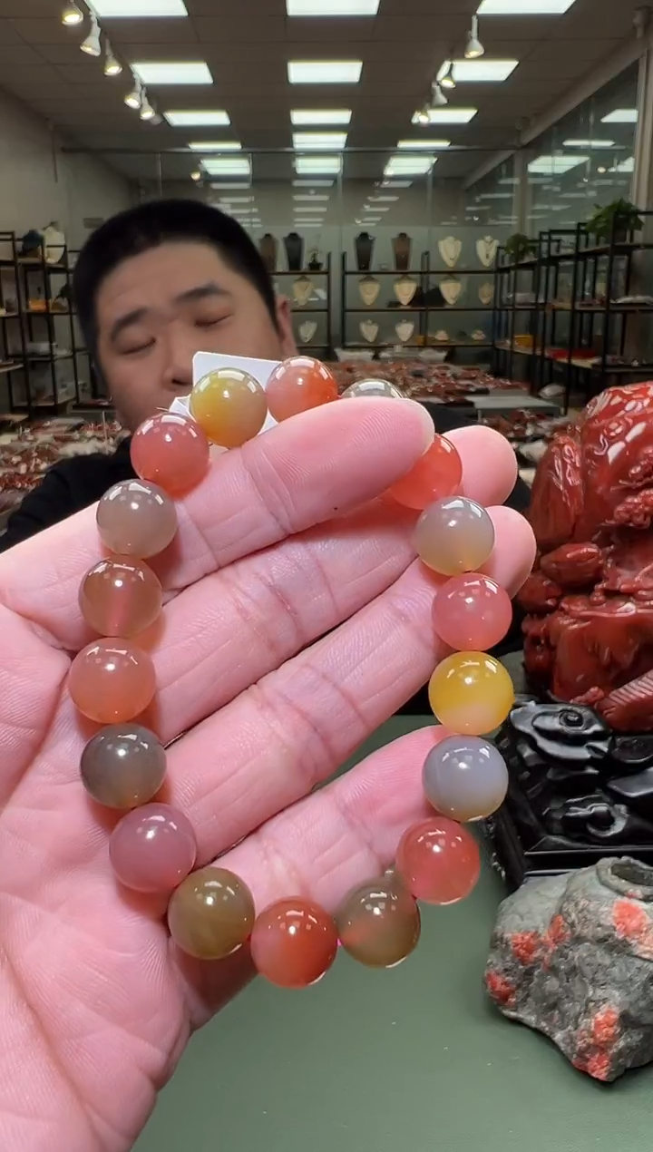 【闪购商品】玛瑙手链未镶嵌一条10mm+ 多样性发货