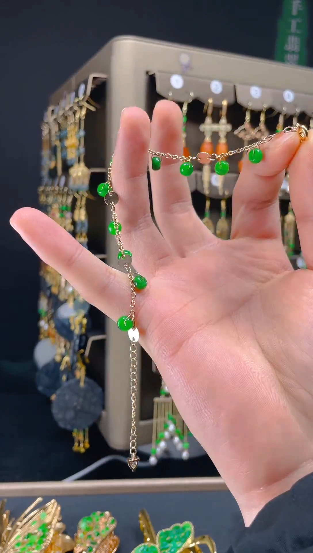 【闪购商品】翡翠耳饰合金092翡翠饰品