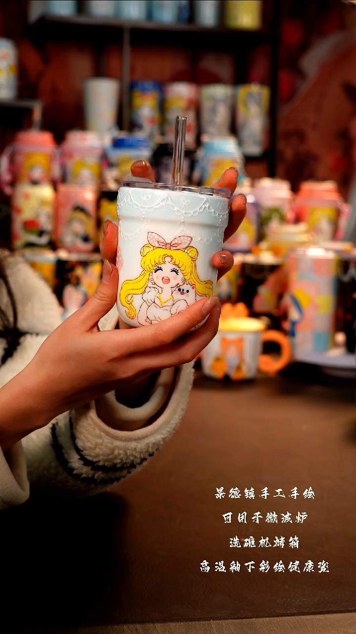 景德镇陶瓷手工手绘杯杯