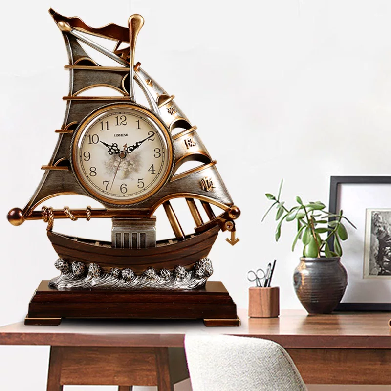 欧式复古创意一帆风顺静音钟表配件（以直播间为准）客厅家用时钟