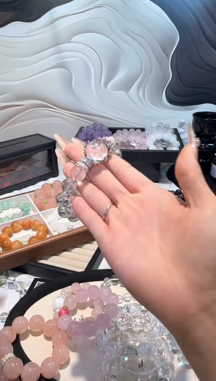 水晶手串未镶嵌白水晶