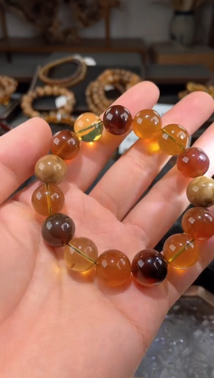 【闪购商品】琥珀手链未镶嵌多宝手串