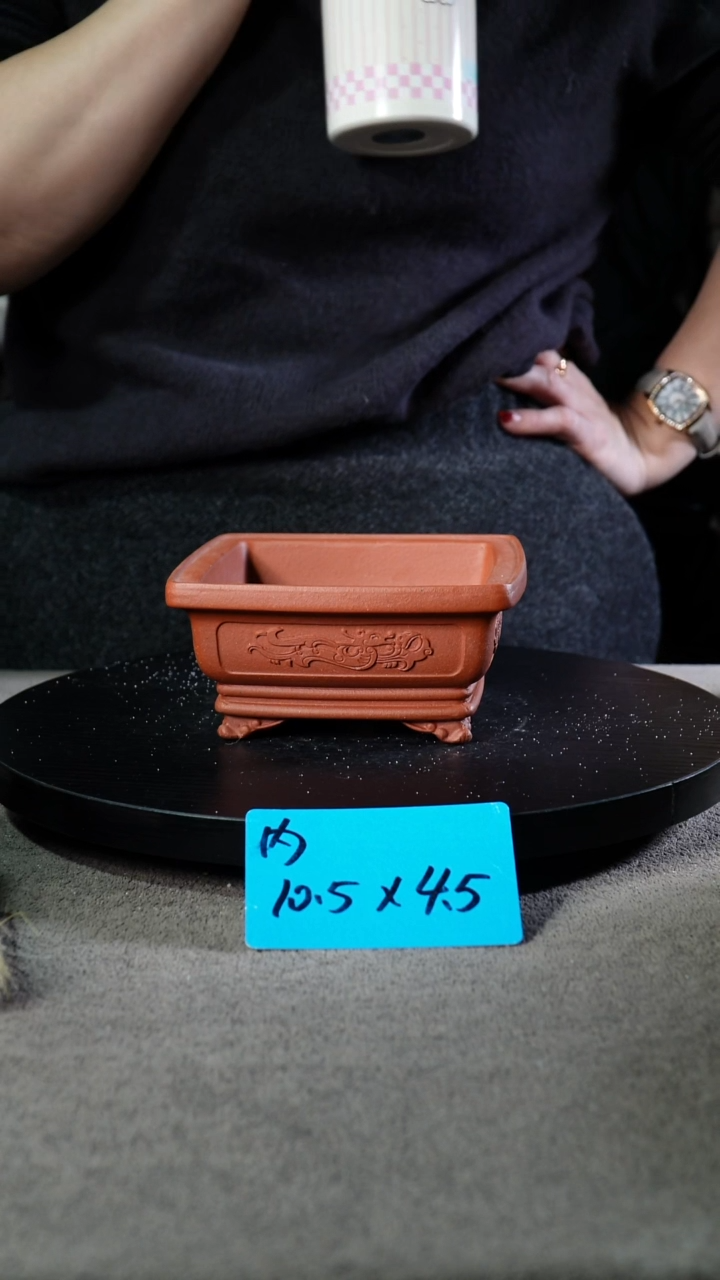 宜兴紫砂小花盆盆