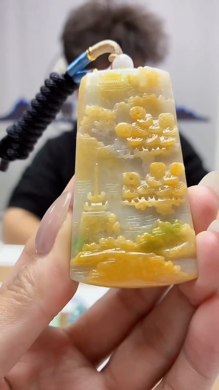 未镶嵌定制翡翠4688MM-毛货挂件13