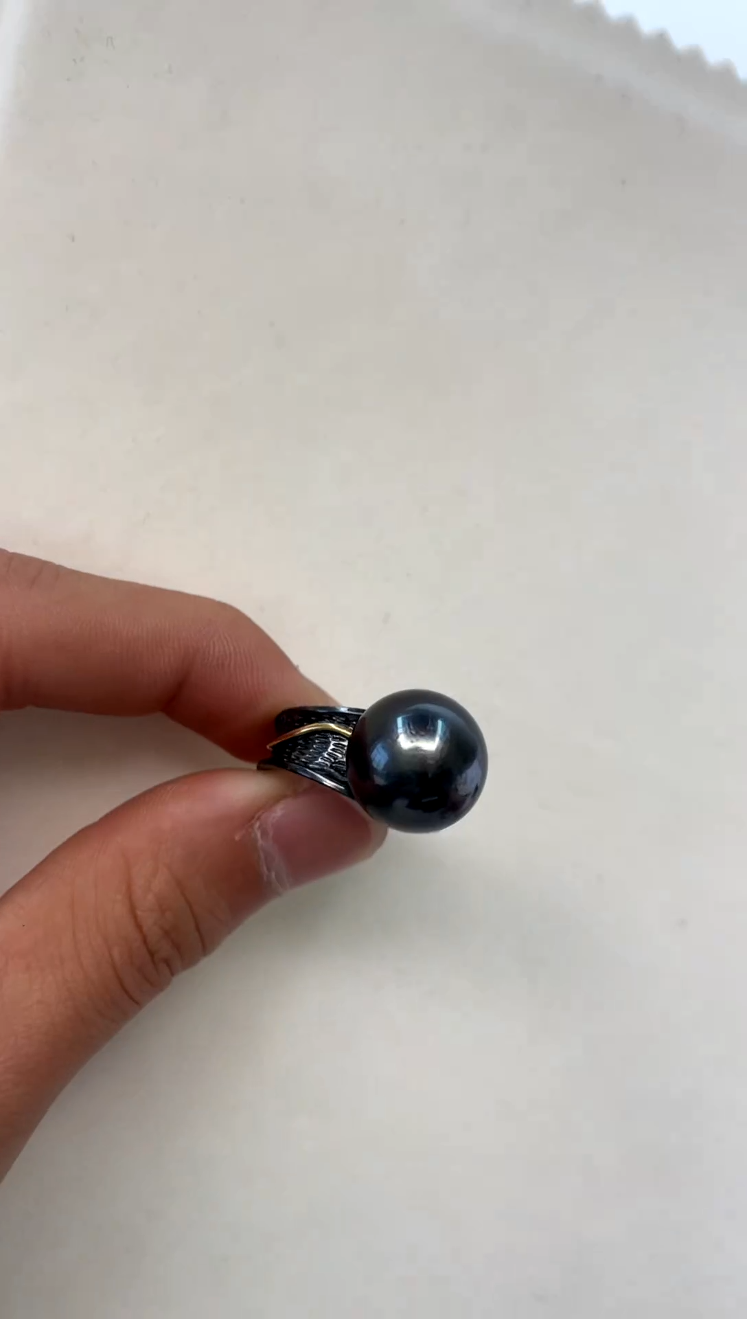 银S925镶嵌戒指海水珍珠13.9