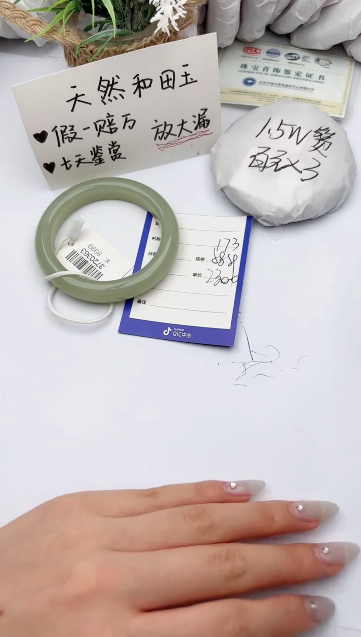 【闪购商品】和田玉手镯未镶嵌碧玉轩173