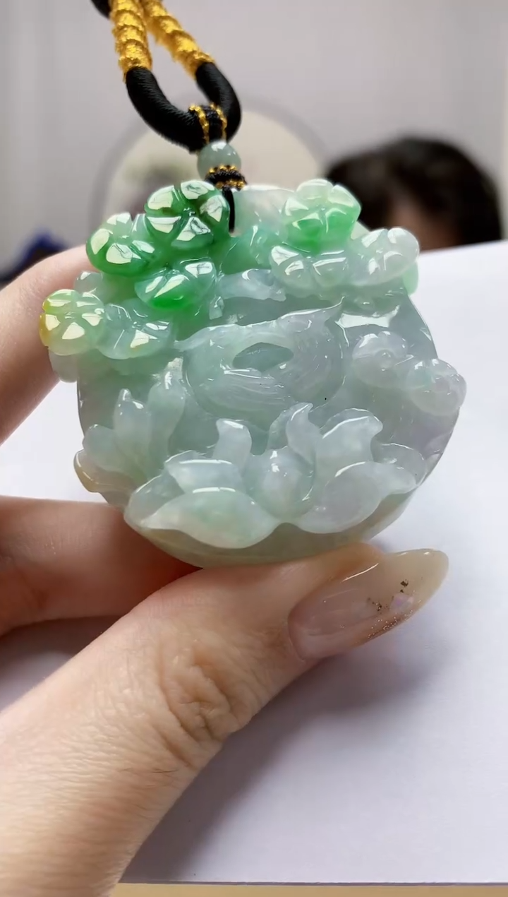 未镶嵌定制翡翠5060jw-毛货挂件60