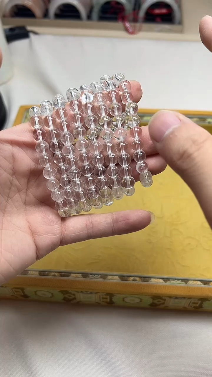 水晶手串未镶嵌白水晶卡8手串多样性发其一