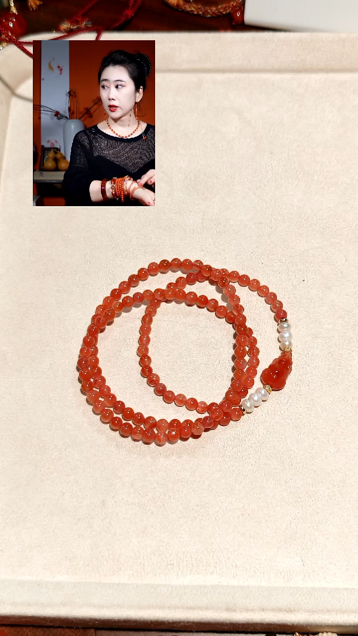 未镶嵌冰飘南红南红玛瑙手链项链