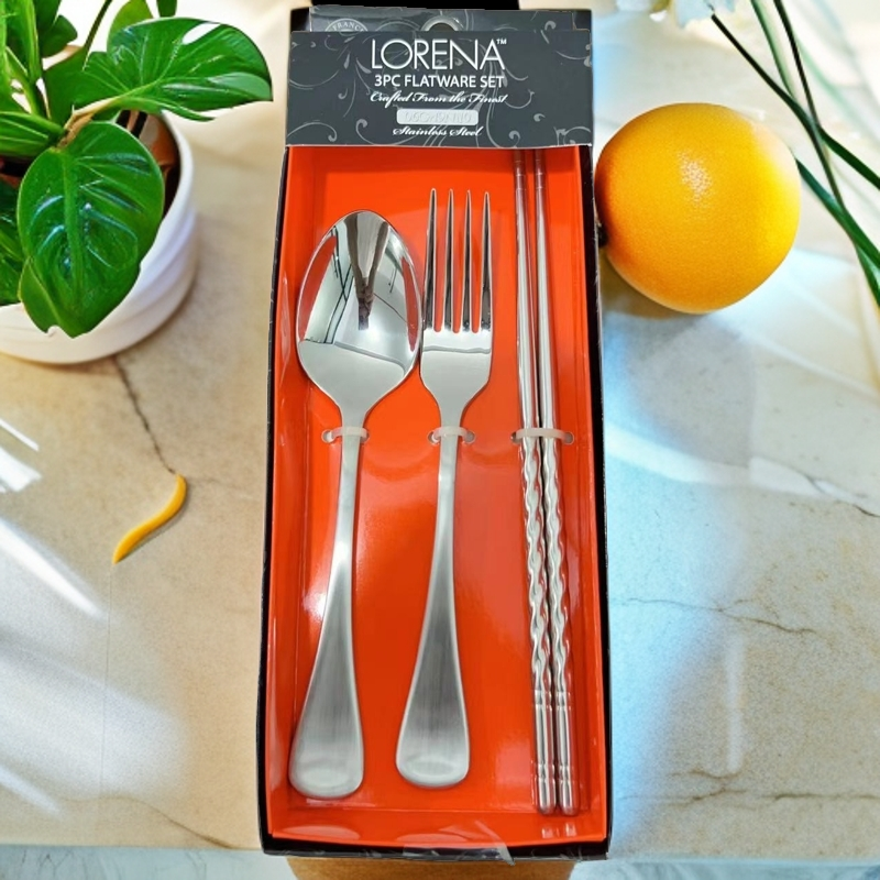 2171      高颜值不锈钢餐具三件套