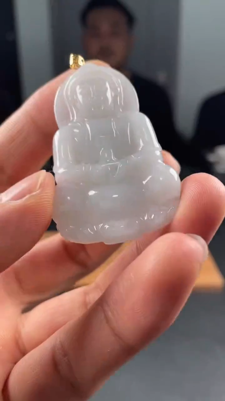 【闪购商品】翡翠颈饰18K金镶嵌缅甸A货翡翠