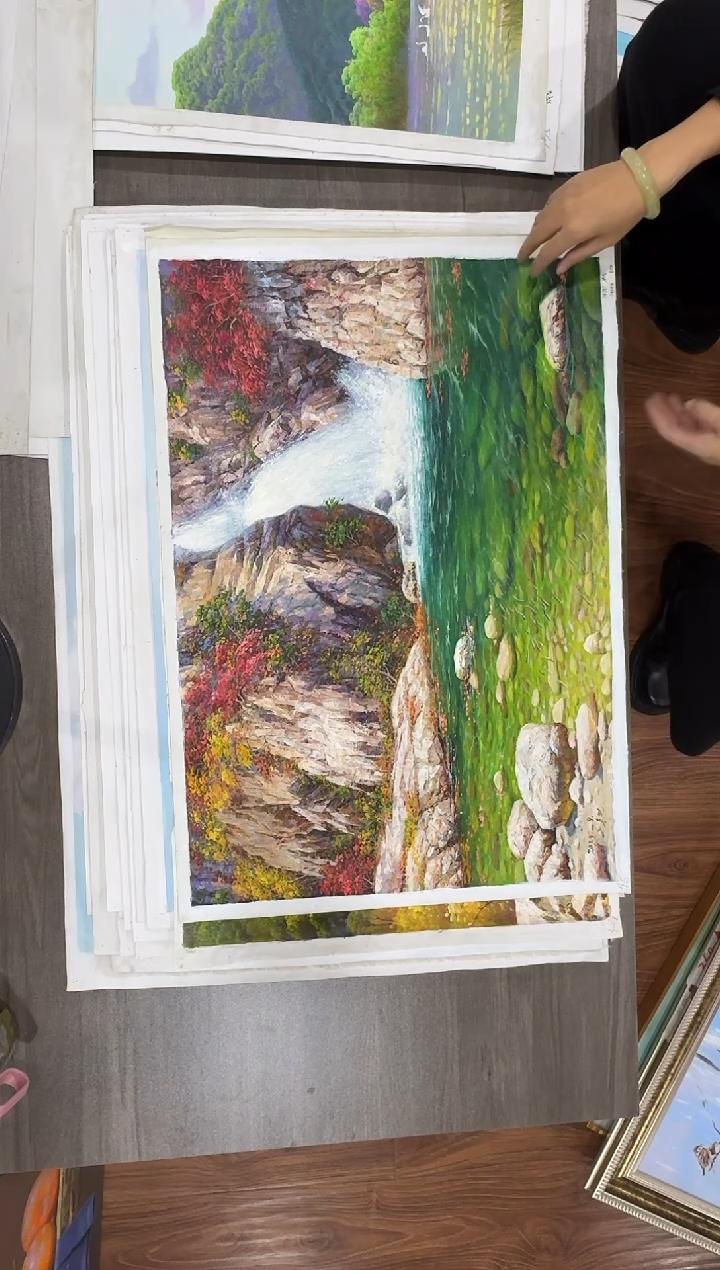 油画【156号】约50*70cm丨朝鲜原创纯手绘孤品油画丨顺丰包邮