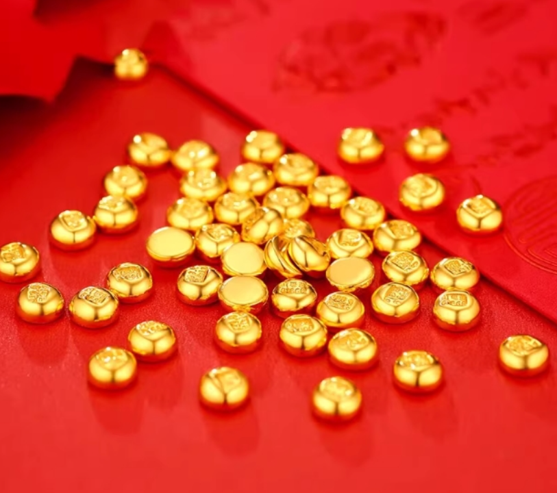水贝足金金豆9999黄金