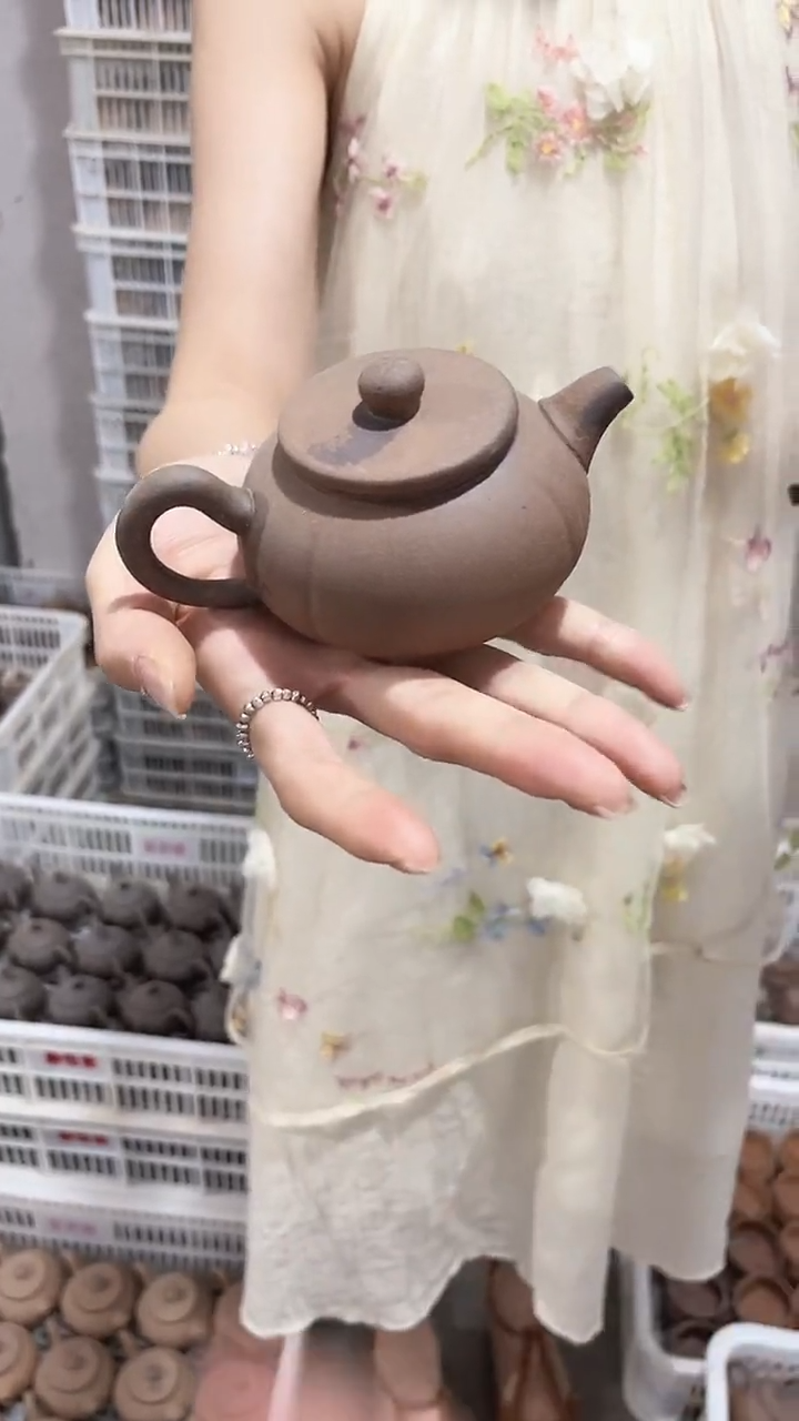 原矿老岩泥黄泥段小南瓜壶