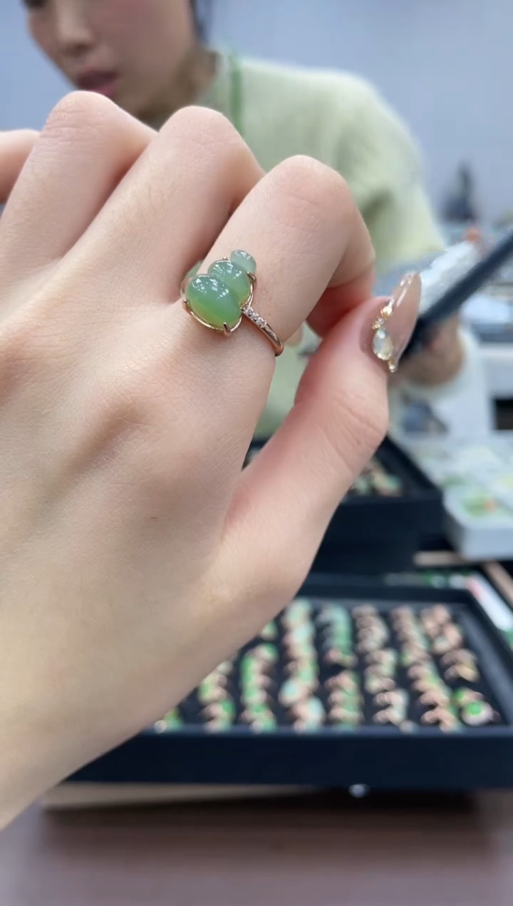 【闪购商品】和田玉戒指银S925镶嵌多样性拍一发一009