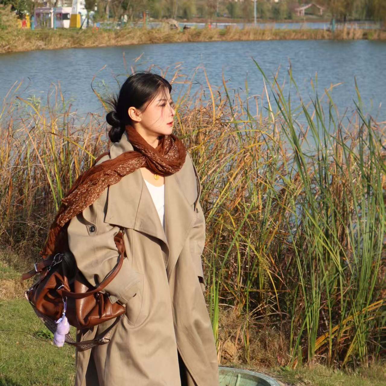 【US】废土风文艺旅游拍照森系棉麻围巾女复古丝巾披肩大西北新疆