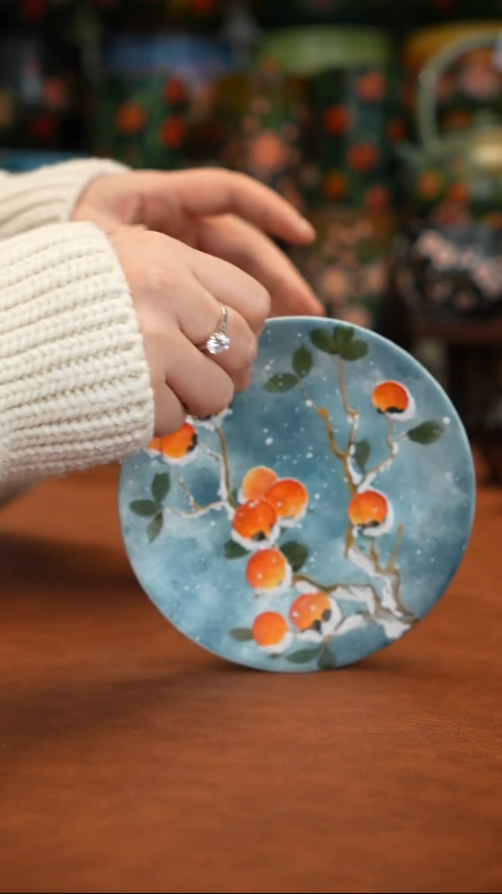 油画  釉下彩  盘