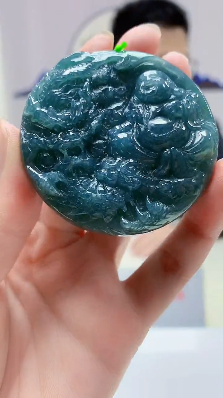 【闪购商品】定制翡翠未镶嵌5153zm-毛货挂件佛公79