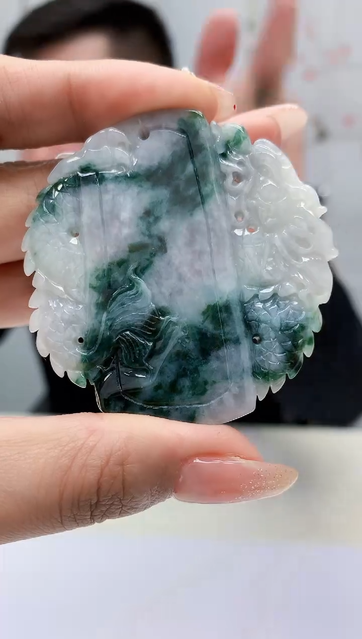 【闪购商品】定制翡翠未镶嵌5152MM-毛货挂件72