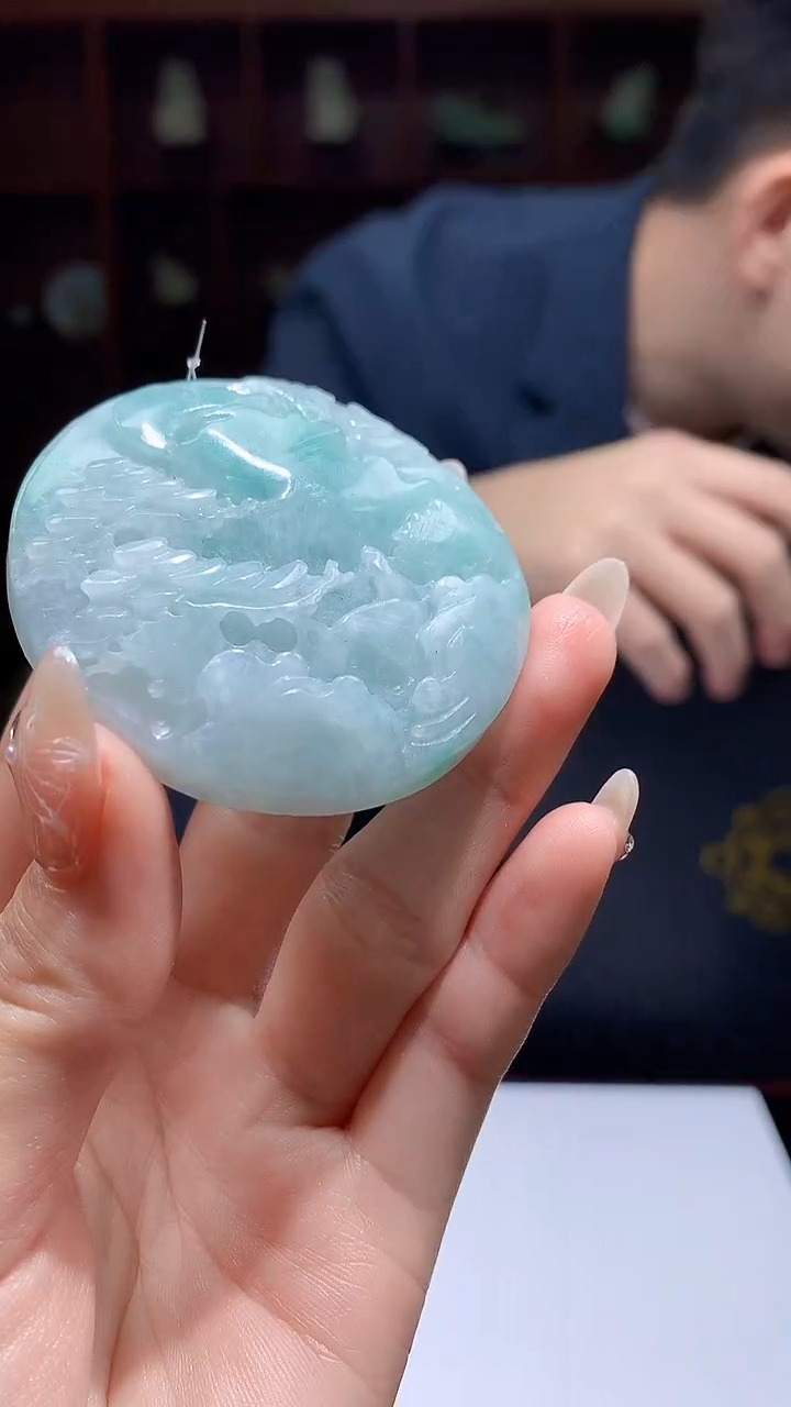 【闪购商品】定制翡翠未镶嵌8046jj-毛货挂件11