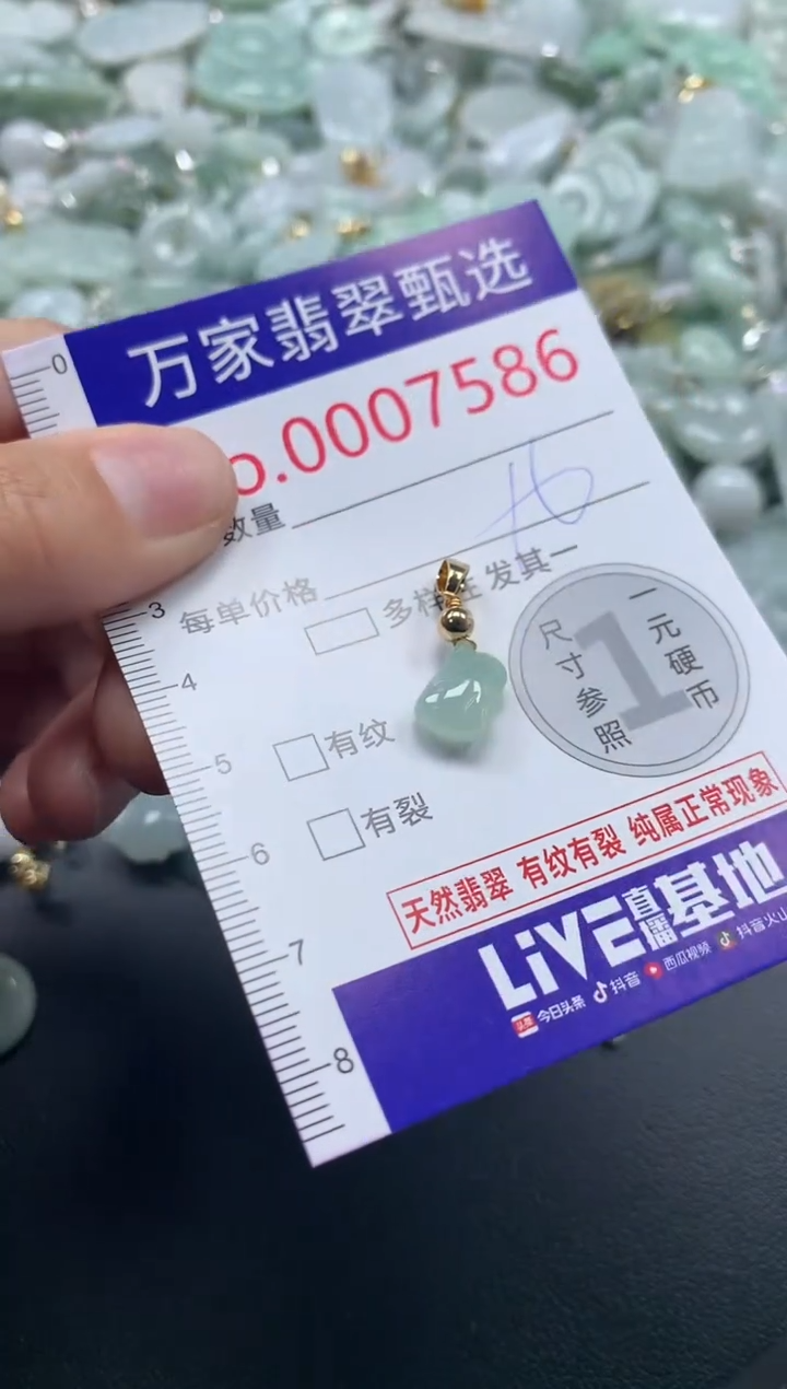 吊坠(不含链)未镶嵌翡翠7586