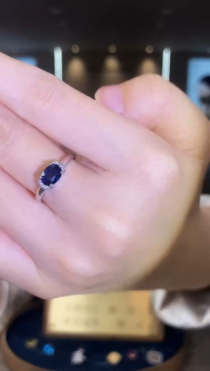 【闪购商品】蓝宝石戒指银S925镶嵌09