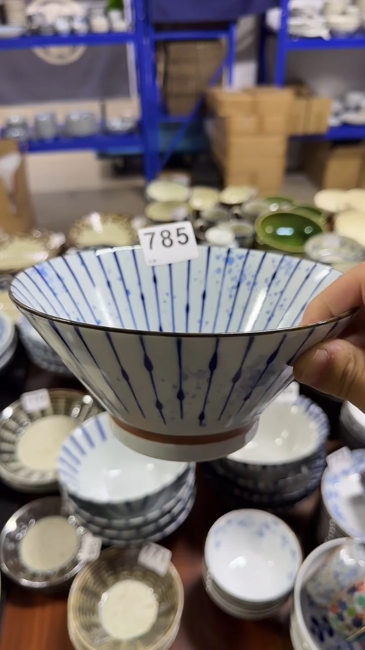 圆形日本进口陶瓷餐具  19厘米面碗