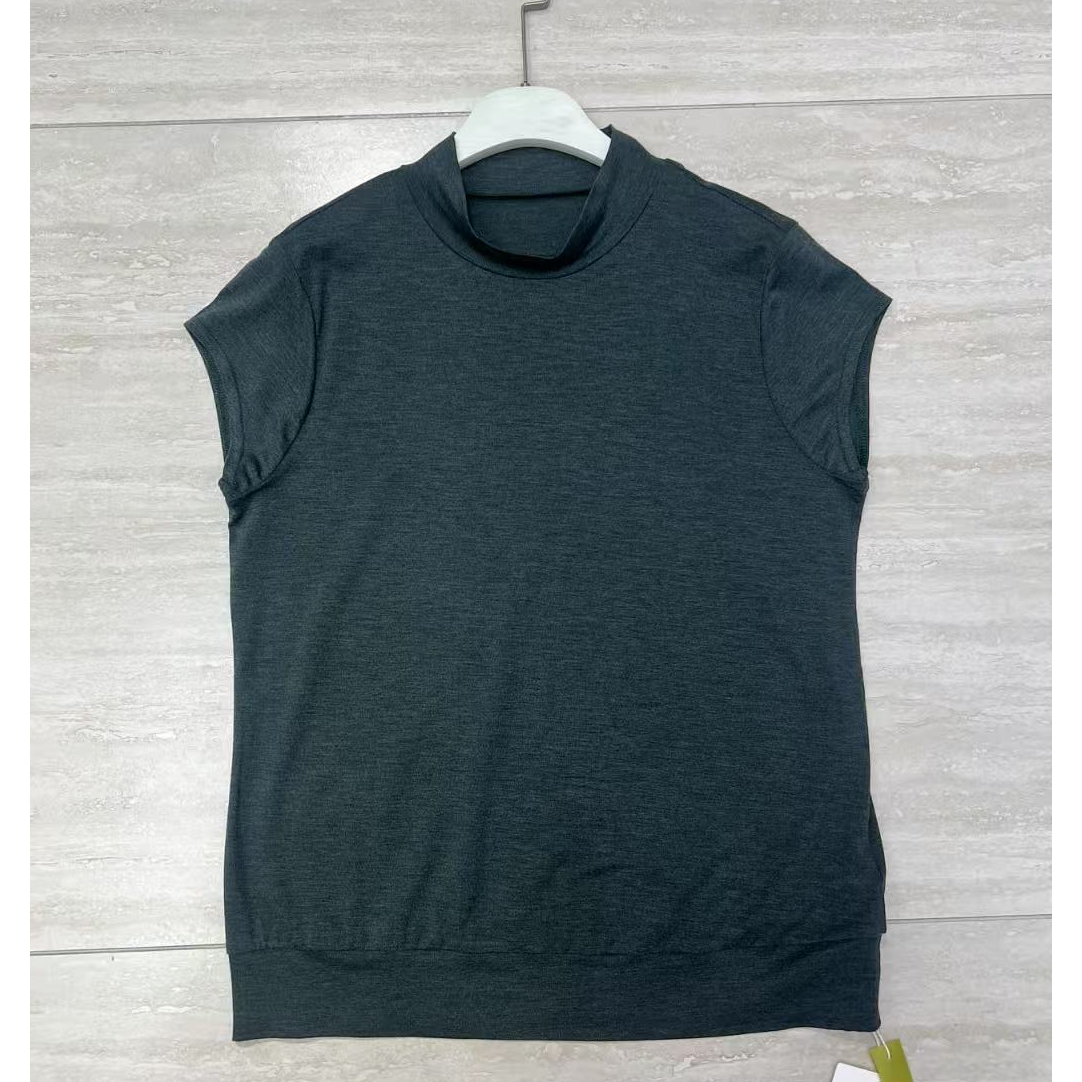 夏季新款女士半高领短袖T恤7116