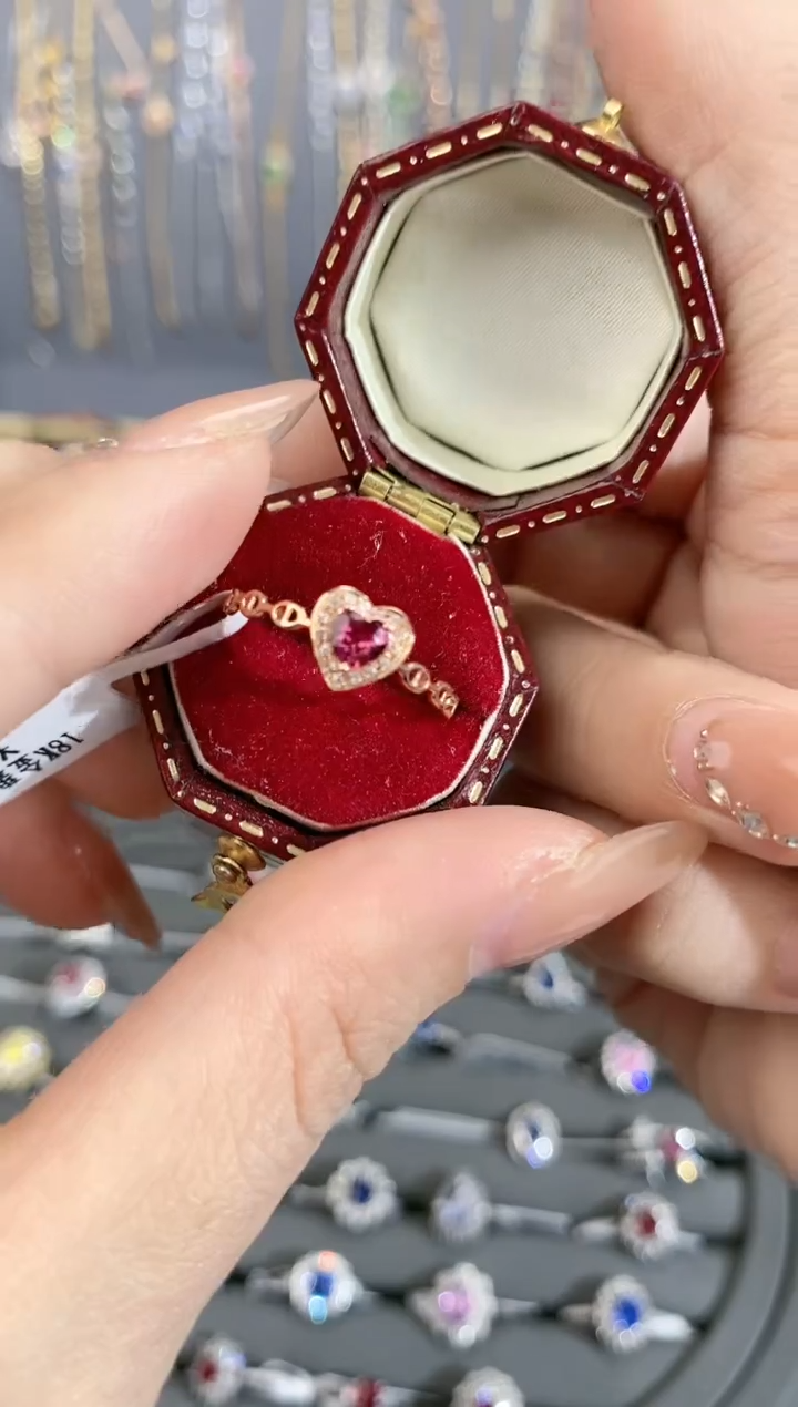 【闪购商品】碧玺戒指18K金镶嵌戒指