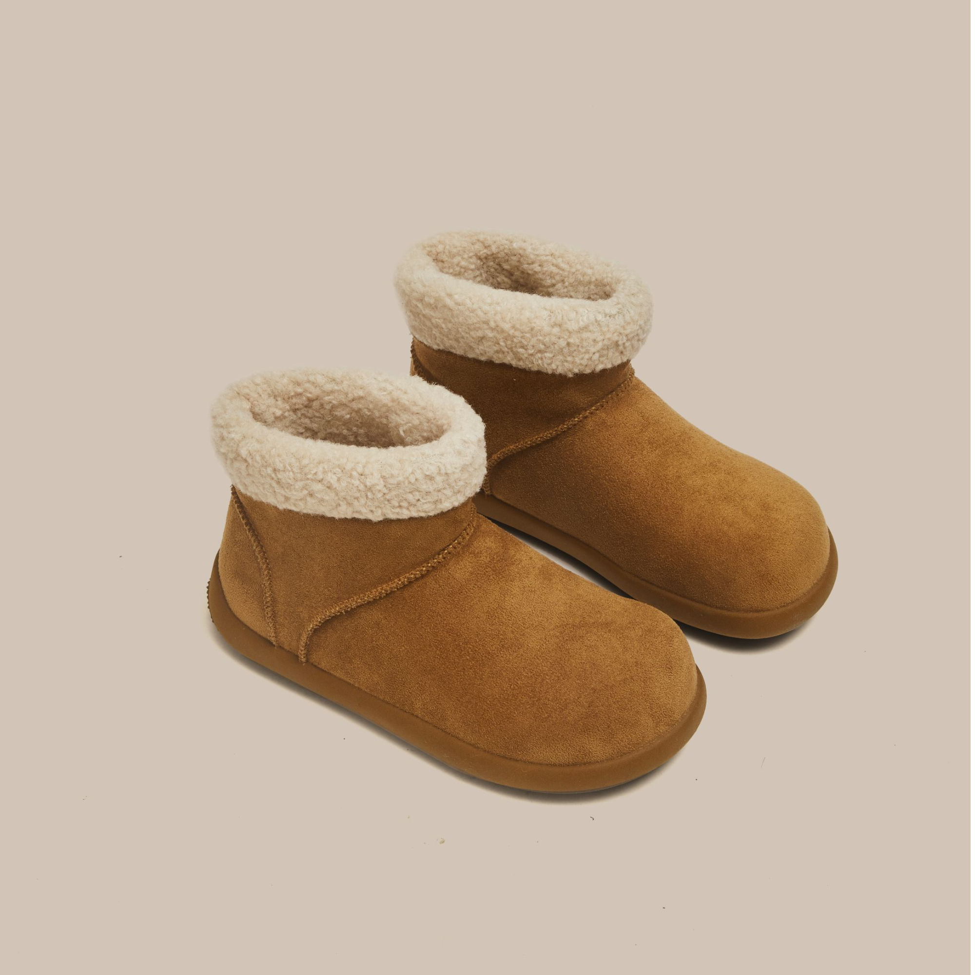 厚底加绒加厚雪地靴女2025冬季新款圆头厚底防滑套筒百搭保暖棉靴