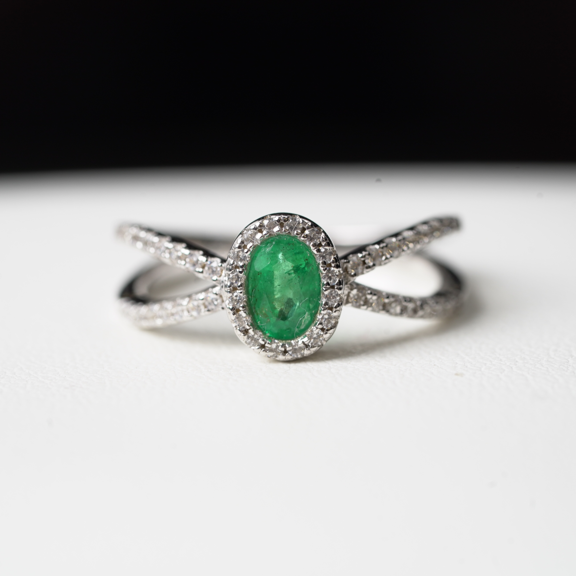 JSZMJ0872-14-祖母绿戒指（主石约：40分）