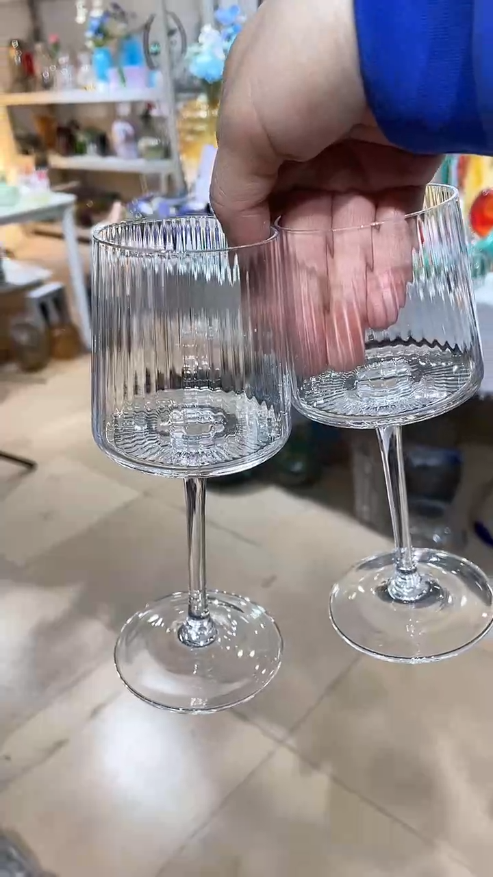 【闪购商品】水晶玻璃2只小号红酒杯密楞