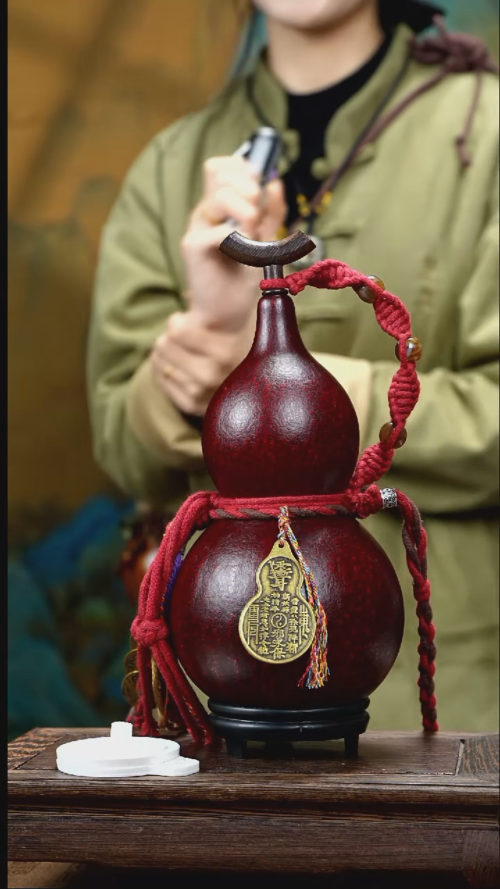 YX053精品藏绳款天然酒葫芦（一物一拍）