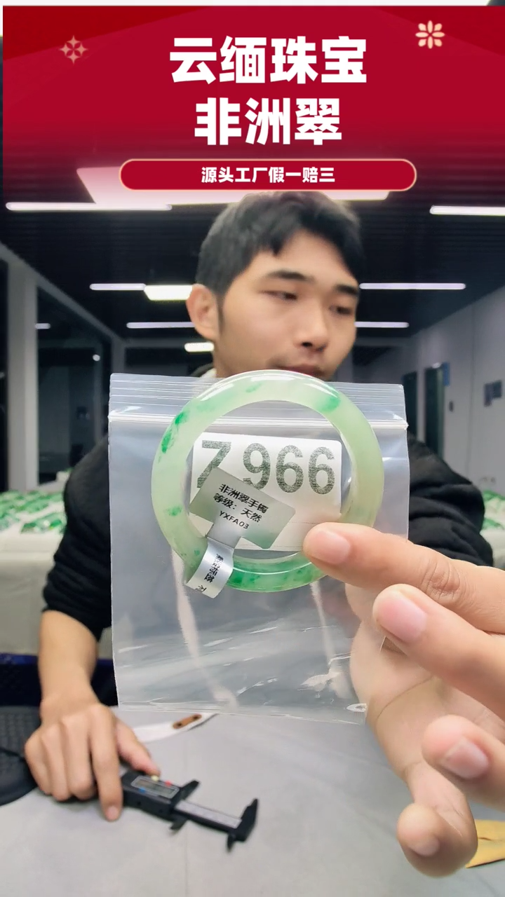 未镶嵌手镯石英质玉（非洲翠）56圈口Z966