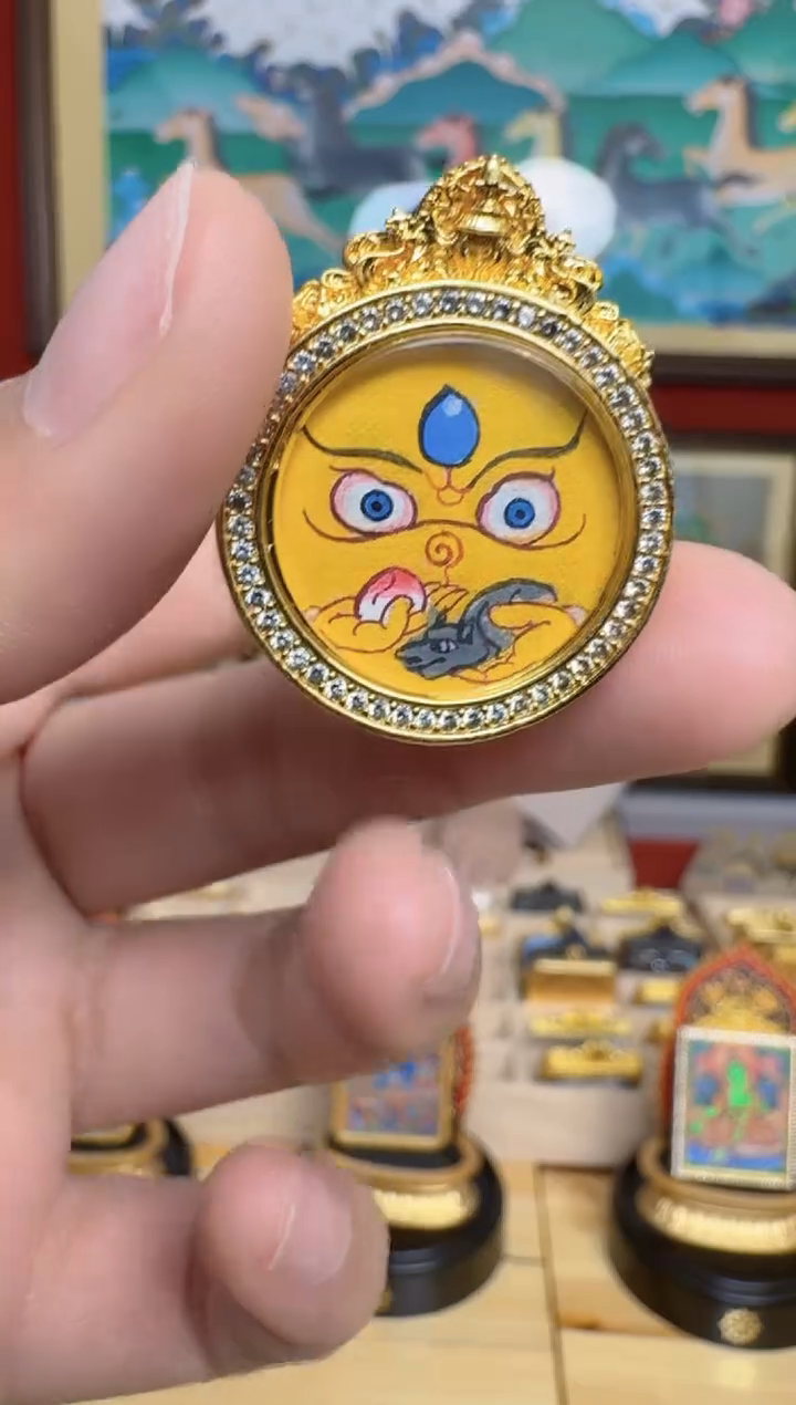 吊坠黄老师-热贡纯手绘-安安