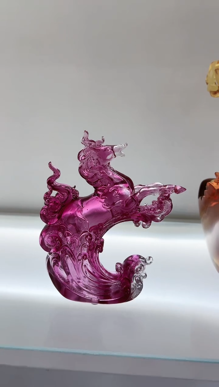 【闪购商品】茶宠古法琉璃马红色