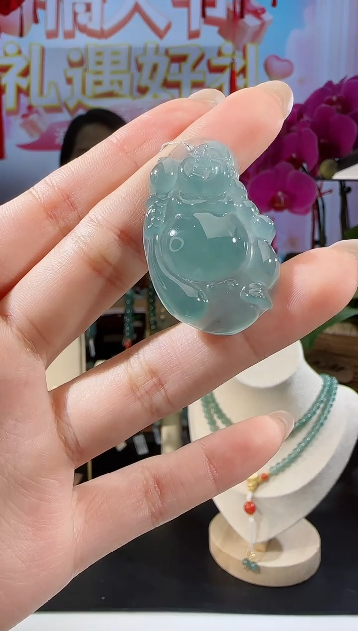 【闪购商品】翡翠吊坠(不含链)未镶嵌布袋佛多样性发一