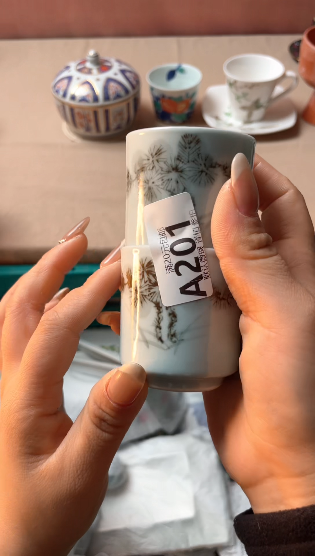 瓷片巧**咪瓷器瓷器A201